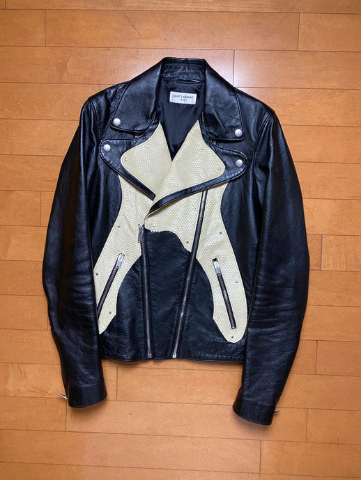 Saint Laurent Paris x Hedi Slimane Motorcycle Jacket Size 42