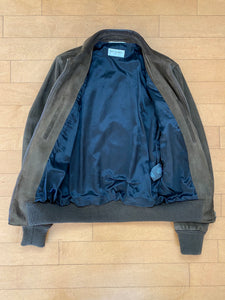 Saint Laurent Paris x Hedi Slimane Suede Bomber Jacket Size 44