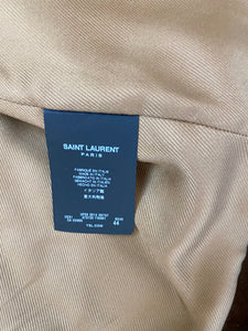 Saint Laurent Paris x Hedi Slimane Suede Safari Jacket Size 44